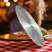 Charola para pizza 40cm - Plateado - Ver 3