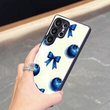 Blue Bowknot Design Phone Case For  A05 A06 A135G A15 A225G A325G A52 A535G A545G A735G Note10Lite Note20 S10 S21Plus5G S22Ultra5G S23Ultra5G Note9 - Lightweight Shock-Resistant Non-Yellowing