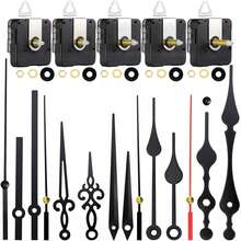 5pcs Silent Quartz Clock Movement Mechanism Kit, With 5 Sets Of Clock Hands, 1pc 13mm Shaft, 2pcs 16mm Shaft, 2pcs 22mm Shaft, For DIY Creative Wall Clock And Repair Of Damaged Clocks, Suitable For Home Office Decor And Gifts Home Decor Room Decor