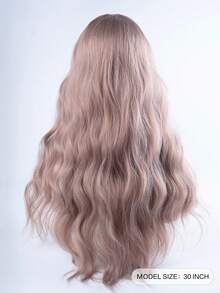 alicegarden Forehead Lace Curly Wig, Pink Long Curly Wig In Different Styles, 30 Feet Long, Natural And Realistic Wig For Daily Use - Pink - View 4