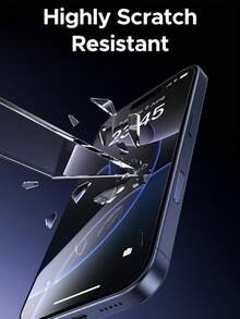 UGREEN 2 件装钢化玻璃手机屏幕保护膜黑边适用于 17 Air Pro Max - 無色 - 查看 5