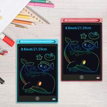 2 Stücke 8,5 Zoll LCD Schreibtafel, mit Farbbildschirm zum Zeichnen und Stift - batteriebetriebenes Lernbrett, ideal als Weihnachts-, Halloween- oder Thanksgiving-Geschenk, interaktives Lernwerkzeug, lebendiges Design, robuste Konstruktion