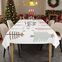 Zestaw stołu i krzeseł świątecznych (1 lub 4) z motywem choinki i płatka śniegu, sezonowy zestaw stołu i krzeseł o wymiarach 17,7 x 23,6 cala, dekoracja na przyjęcie, dekoracja domu, dekoracja świąteczna, artykuły imprezowe - Wielokolorowe - Zobacz 7