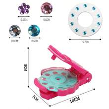 1 Stück Mädchen Diamant Haarstyling Set, DIY Verkleidungsspielzeug, Diamant Haaraccessoire mit Stylingwerkzeugen, Brillant Serie, Geburtstag, Halloween, Weihnachten, Thanksgiving Geschenk für Mädchen (Einige Accessoires Farbe zufällig)