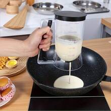 1pcs Cupcake Batter Separator And Dispenser - Handheld Funnel Measuring Cup Tool For Mess-Free Baking - Black - View 8