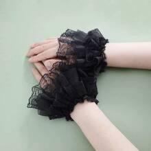 1 chiếc tay áo ren nhiều lớp Lolita dành cho nữ, thích hợp cho biểu diễn tại học viện, khiêu vũ, che cánh tay, tay áo - 1 đôi - Xem 4