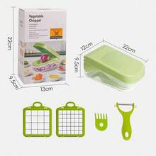 Multi-Functional Vegetable Slicer, Potato Slicer, Shredder, Onion Chopper, Vegetable Cutter - Multicolor - View 2