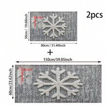 1pc/2pcs Winter Snowflake Pattern Bath Mat, Imitation Cashmere Material, Plush Decoration, Suitable For Bathroom, Doorway, Kitchen And Holiday Decoration, Machine Washable, Gift Choice - Multicolor - View 15