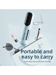 Cordless Hair Straightener Brush, Portable Mini Hair Straightening Brush For Travel, Rechargeable , Lightweight Anti-Scald Heated Styling Tools & Appliances Battery Capacity 2600mAh