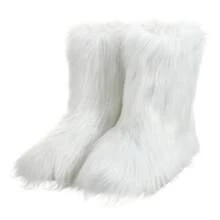 Botas de nieve de lujo para mujer - Gruesas y cálidas con forro de piel sintética en estilo de media pantorrilla