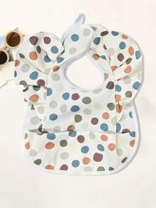 1pc Baby Bib, Sleeveless With Pocket, Newborn Drool Protection Apron, Infant Burp Cloth, Toddler Feeding Smock - Multicolor - View 11