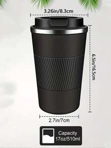 1 Pc Stainless Steel Insulated Travel Mug, Stainless Steel Coffee Cup, Mug, Double Wall Vacuum Water Bottle With Lid, Hot And Cold Dual Purpose Water Bottle, Suitable For Hot And Cold Drinks, Easy To Carry, Suitable For Home, Travel, Outdoor, Coffee, Back To School, Christmas, New Year, Cup, Cup, Insulated Water Bottle