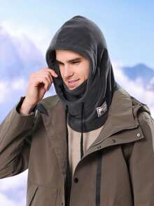 1pc Unisex Fleece Windproof Face Mask, Outdoor Warm Balaclava Hat For Winter, Cycling, Skiing