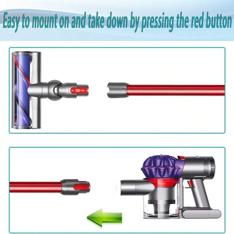 Förlängningsstång för Dyson V7 V8 V10 V11 Aluminium rak rörstång handhållen skaftrör dammsugare reservdelar tillbehör - Multifärgad - Visa 4
