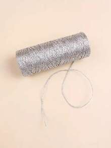 1 لفة سلك فضي 1 مم لل- DIY في عيد الميلاد، حبل تغليف صندوق هدايا عيد الميلاد، حبل ربط، حبل بطاقة، مناسب لديكور حفلات عيد الميلاد والأعياد