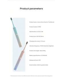 Lenovo A1PRO High-End Electric Toothbrush, Smart Anti-Collision Technology, 4 Cleaning Modes, Gentle Bristles, Stylish Appearance, Recommended As Birthday Gift For Women, White & Blue - White and Blue - View 6