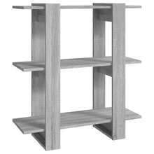 Libreria/divisorio Larryhot Sonoma Grey 80x30x87 cm, resistente e durevole, facile da montare, stile decorativo, adatto per riporre soprammobili, statuette, libri, piccoli oggetti, ecc. - Grigio - Visualizzare 2