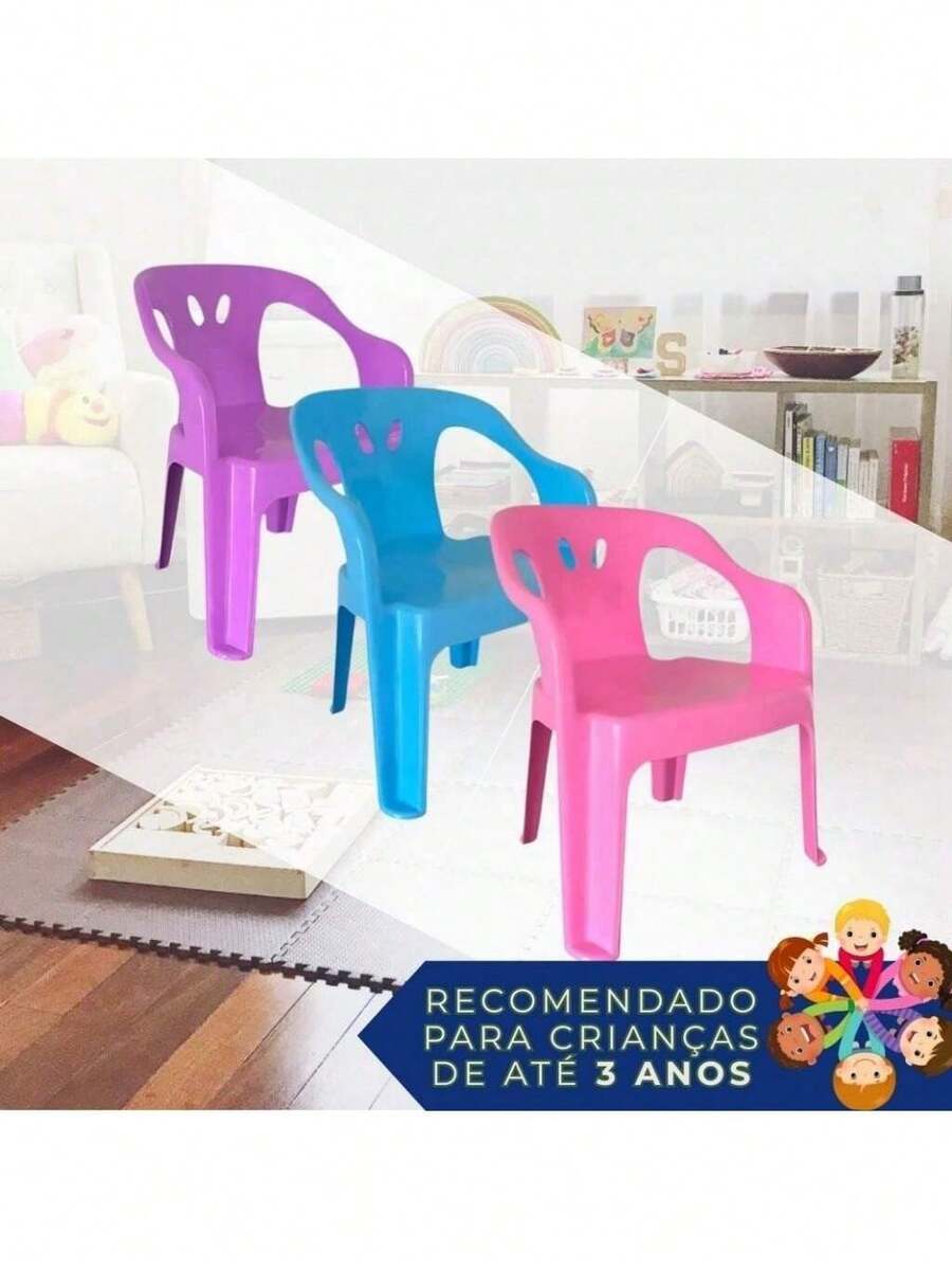Plastic Children's Mini Armchair Chair - 藍色和粉紅色 - View 1