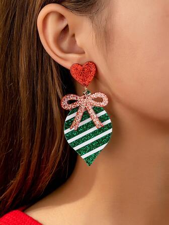 Christmas Santa Claus Acrylic Print Earrings Pendant