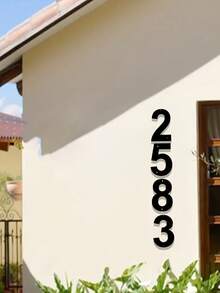 1 件现代 0-9 数字金属墙饰,家庭住址金属门牌号,房屋车库门,户外邮箱号码,墙面装饰,适用于家庭入口、门廊、商店、咖啡厅、花园、庭院别墅、办公室、户外使用、婚礼、生日、乔迁、万圣节、圣诞节和感恩节,理想的装饰礼物 - 彩色 - 查看 8