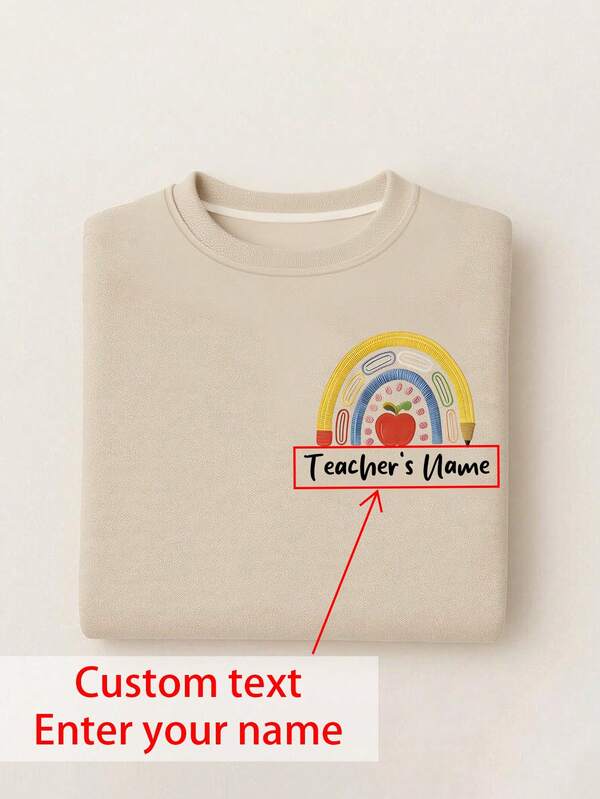 Fügen Sie Ihren Text hinzu, personalisieren Sie Ihren Namen, personalisieren Sie den Slogan, Damen Sweatshirt, geeignet für den täglichen Gebrauch, geeignet für Herbst und Winter, ein Geschenk für sie, ein Geschenk für eine Arbeitskollegin, ein Geschenk für eine Lehrerin, ein Geschenk für eine Studentin, ein personalisierter Sweatshirt.