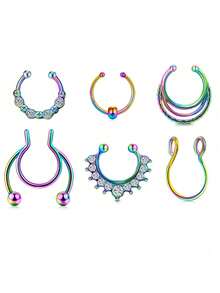 Inel de sept fals, piercing pentru sept fals, inele de nas pentru sept fals, inele de nas fals, inel de nas fals pentru sept, inel de nas fals pentru sept, clip pe sept, inel de nas, piercing pentru sept fals, cerc pentru sept fals, bijuterii pentru sept fals