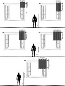 1pc French Orange Bedroom/Kitchen Curtain