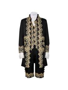 Men's Costumes - Váy hoàng tử thêu màu xanh lá cây - Xem 6