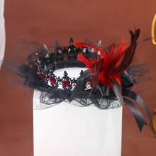 1 Peça Acessório de Coroa Gótica Estilo Halloween para Mulheres, Acessório de Fantasia e Festa Preta