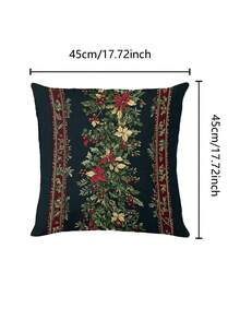 1pc Christmas Tree Printed Table Runner, Christmas Decor Linen-Like Table Runner, Table Runner, 1pc Table Runner, 4pcs Placemats, 1pc Cushion Cover, 3 Products Available, Seasonal Home Decor Indoor/Outdoor Party Supplies, Winter Home Decor, Christmas Decoration, Christmas Room Decor, Christmas Party Decoration