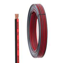 1PC 20 Gauge Wire 16.4FT/30FT/50FT/100FT, 2 Conductors Electrical Wire Red Black Cable, Flexible/Low Voltage/PVC 20 AWG Copper Clad Aluminum Extension Cord For Speaker, LED Strips, Automotive 12V/24V DC