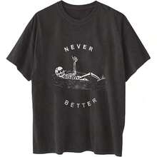 Women's Tops Letter Tee Graphic T-Shirts,Vintage Shirts For Women Cute Graphic Tee Spring Short Sleeve Tops Oversized Tshirts Unisex Halloween T-Shirt - 可愛襯衫 #A1 - 查看 5