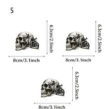 1/2/3 Stücke Totenkopf Ritter Bügelbild Patches - Strapazierfähiges Polyester, leicht zu reinigen, ideal für DIY T-Shirts, Jeans, Rucksäcke - Fügen Sie modische Motorrad-Designs mit Totenkopf- und Ritter-Motiven hinzu, um einzigartige Handwerke und Styles zu kreieren