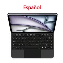 Clavier magique avec étui support compatible avec iPad/Air/Pro 2018-2025 10,9''/11''/12,9''/13'' Tablette Étui intelligent magnétique Folio Pavé tactile sans fil Rétroéclairage coloré Multi-Touch Étui de tablette Bluetooth - iPad Air 11'' (M3/M2) - Voir 11