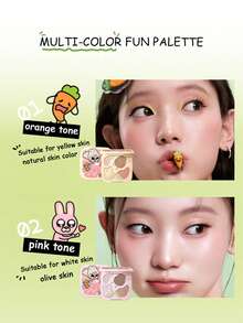 Little Ondine طقم مكياج متعدد الألوان 01 برتقالي، شديد الصبغة، مسحوق ناعم. للعيون والخدود والتبريز. يخلق مظهرًا حلوًا ونشيطًا. مقاوم للاستمرار، طقم مكياج شامل. هدية مثالية! 12 جرام / 0.42 أونصة