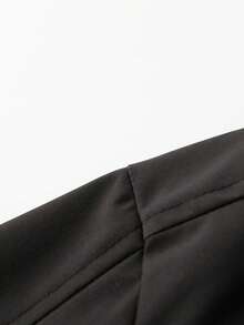 Men's Lightweight Casual Stand Collar Jacket, Multiple Pockets On Left And Right Chest With Zipper Design, Classic Fashion Minimalist Style, Bomber Jacket Silhouette, Long Sleeve Design, Suitable For Daily Wear, Fashionable Outerwear Choice, Suitable For All Seasons - Black - View 7