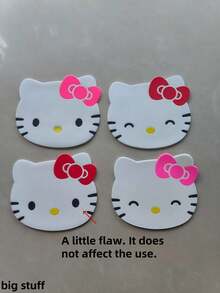 Sanrio 4/1pc 可爱Kitty卡通杯垫隔热垫防滑杯垫