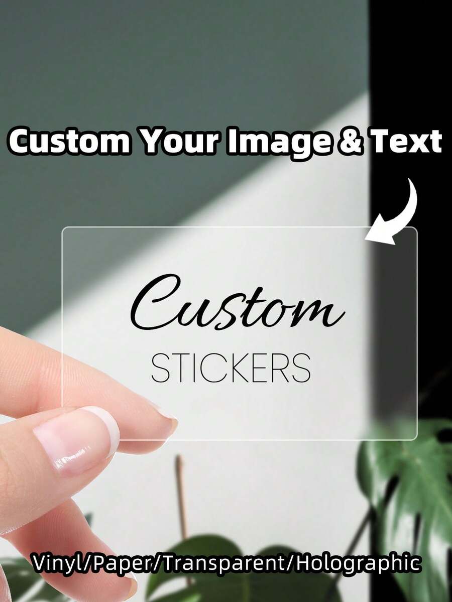 1~120pcs Custom Rectangle Stickers Personalized Sticker Logo Stickers Business Stickers Labels Postage Labels Order Stickers Wedding Stickers Party/Birthday Stickers Graduation Gift Graduate Labels/Stickers Father's Day Gift Stickers Independence Day Ideal For Wedding Favors, Baby Shower Gifts, Birthday Goodie Bags, Envelope Seals, Party Decor, Candle Jars, And DIY Crafts Paper/Vinyl/Holographic/Transparent,Office Decor
