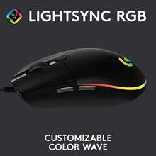 Logitech Logitech G102 Gen2 Wired Gaming Mouse, RGB Lighting Effects, Lightweight, 8000 DPI Gaming-Grade Sensor