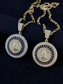 1 Pc Gold Plated Spinning Casino Roulette Pendant With Figaro Chain - Roulette - View 13