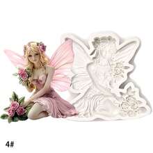 1pc Silicone Mold With Wings, Resin Art Mold For Girl With Wings - Light Grey - View 6