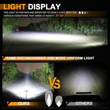 18英寸单排加厚铝合金外壳5D光学透镜线性灯带不锈钢支架，配有蓝色摇杆开关线，超亮混合光束