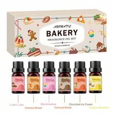 6 Piece Baking Bread Essential Oil Set For Diffuser, Aromatherapy Diffuser Humidifier Holiday Gift Recommendation - 10ML*6 - 查看 11