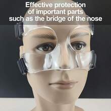 Careta Protectora Facial Ajustable de Plástico Transparente para Baloncesto y Softball - Adecuada para Todas las Edades - transparente - Ver 5