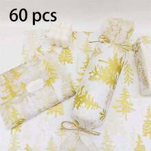 60/30/10 ورقة بنمط رجل الزنجبيل للكريسماس - مقاس 50.8x35.56 سم بتصميم رجل الزنجبيل والنقاط المتداخلة، ورق خفيف الوزن للتغليف الواقي للهدايا، حماية العناصر الهشة، ديكور العطلات (شرائط قصب السكر الزرقاء، نجوم)، ديكورات رجل الزنجبيل، تغليف احتفالي، طراز احتفالي، تغليف موسمي، ديكورات احتفالية، منظمو الحفلات ، ديكورات ، بيجامات ، هدايا ، ديكور - شجرة الصنوبر الذهبية - مشاهدة 16