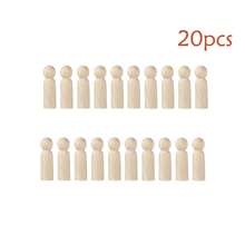 5/10/15/20 件 35 毫米未完成木制娃娃身体 - 成人 DIY 绘画工艺套装 - 35MM - 查看 19