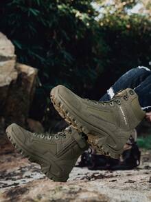 Stylish Winter Mid-Calf Training Boots, Durable Snow Boots, Waterproof Outdoor Hiking Travel Sports Shoes