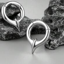 1pc 2g (6mm) Vintage 316L Stainless Steel Earrings, Magnetic Earrings For Women, Can Be Used As Ear Piercing Jewelry, Punk Style DIY - 1682 - View 9