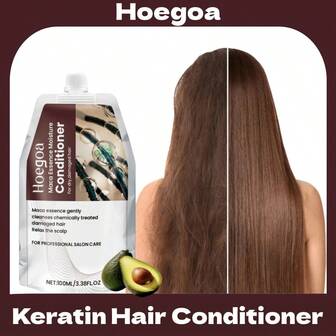 100ml/3,38 fl.oz Condicionador de Reparação Profunda com Óleo de Argan e Queratina, Cocamidopropil Betaína, Adequado para Cabelos Secos, Danificados, Frisados, Descoloridos e Todos os Tipos de Cabelo, Protege os Cabelos