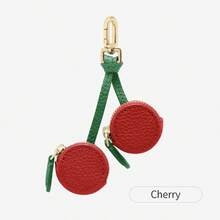 Fruit Coin Purse Cute Leather Pendant Style Keychain Earphone Bag AirTag Cover Finder GPS Tracker Case Mini Storage Bag - Multicolor - View 15